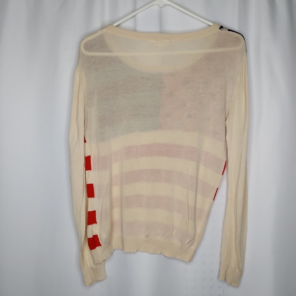 Issue USA Sweater American Flag Patriotic Stars Stripes Lightweight Long Sleeve - Picture 2 of 4